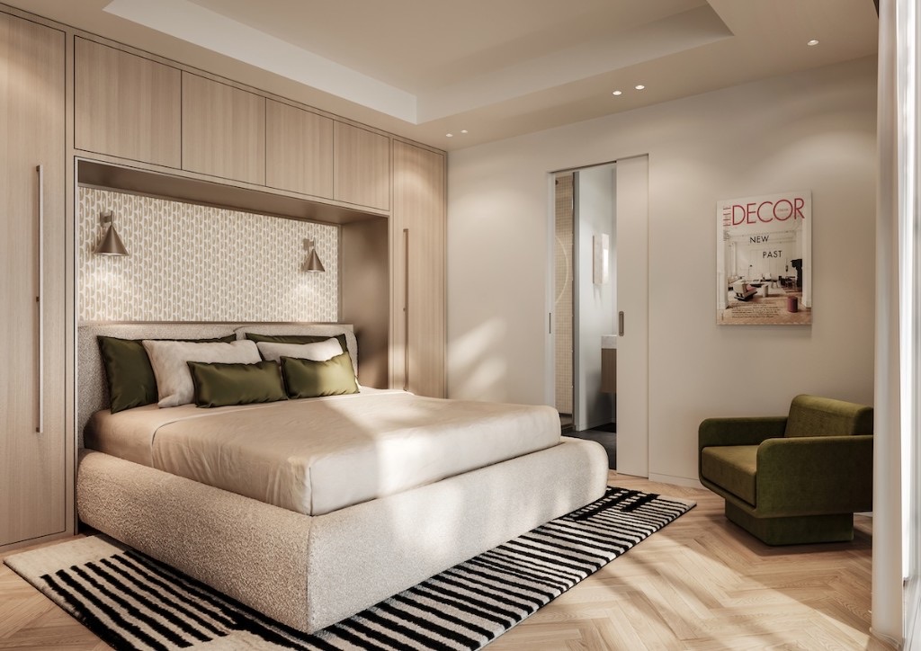 ELLE Residences yatak odası — editöryel iç tasarım