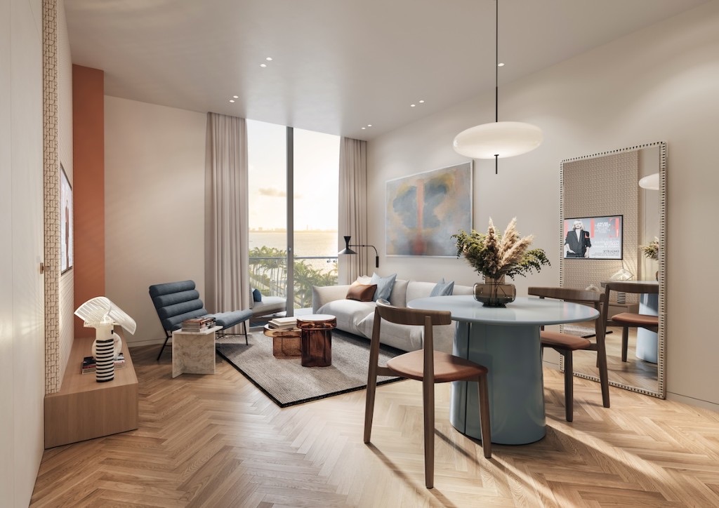 ELLE Residences — körfez manzaralı, tam mobilyalı oturma alanı