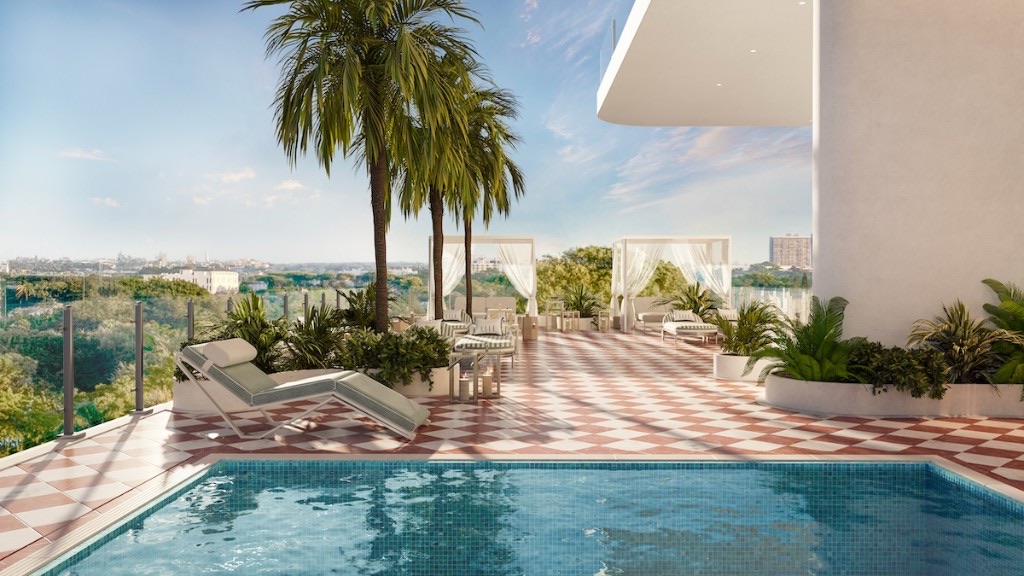 ELLE Residences havuz teras ve yeşil peyzaj