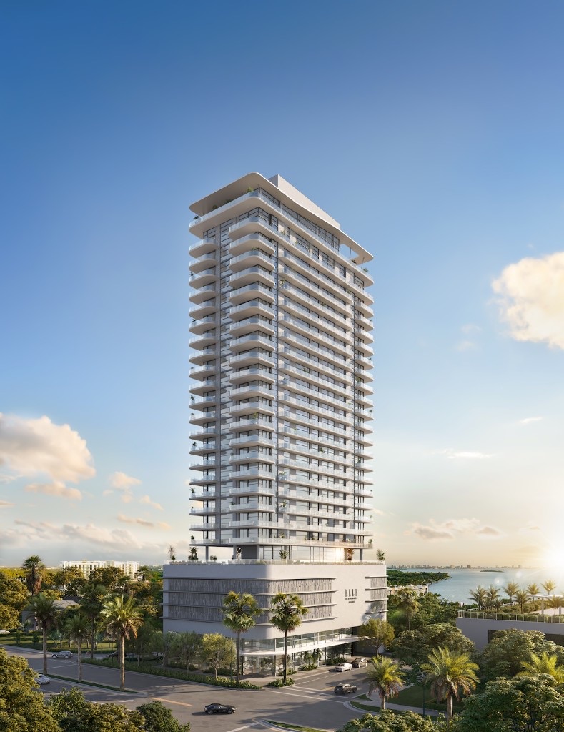 ELLE Residences Miami — Edgewater Biscayne Körfezi kıyısında bina render